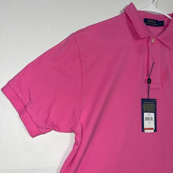 (NEW) Hot Pink Men’s Polo Ralph Lauren Iconic Mesh Shirt👕🏷 - Picture 5 of 14
